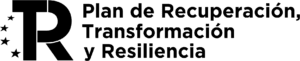Logotipo del Plan de Recuperación, Transformación y Resiliencia con estrella y letra R estilizada.
